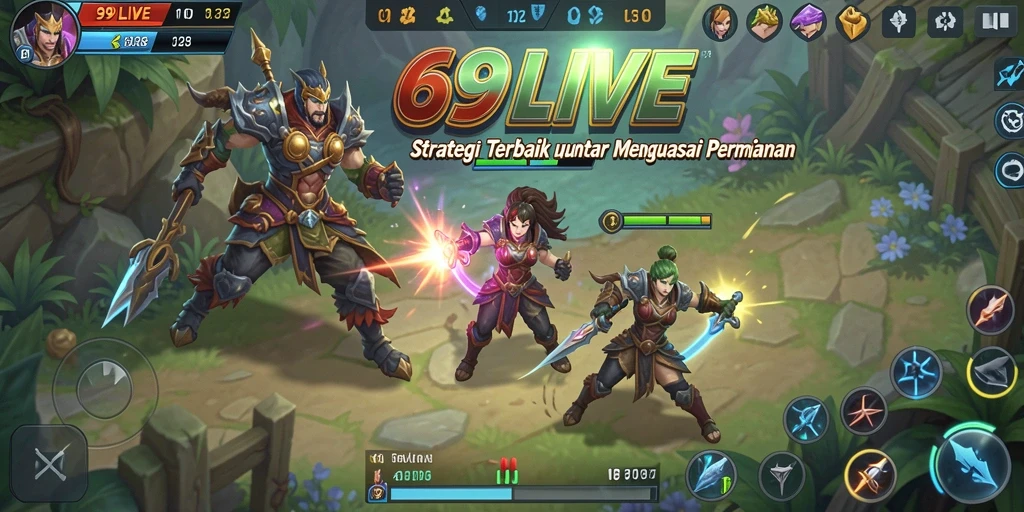 Tangkapan layar utama 69LIVE menunjukkan gameplay strategi yang menarik dan menantang.