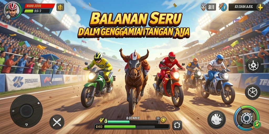 Gameplay balapan seru dan mendebarkan dalam 8II