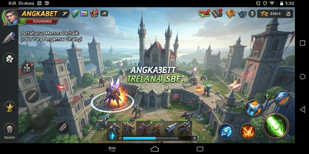 Tangkapan layar utama ANGKABET menampilkan permainan Tower Defense yang mendebarkan.