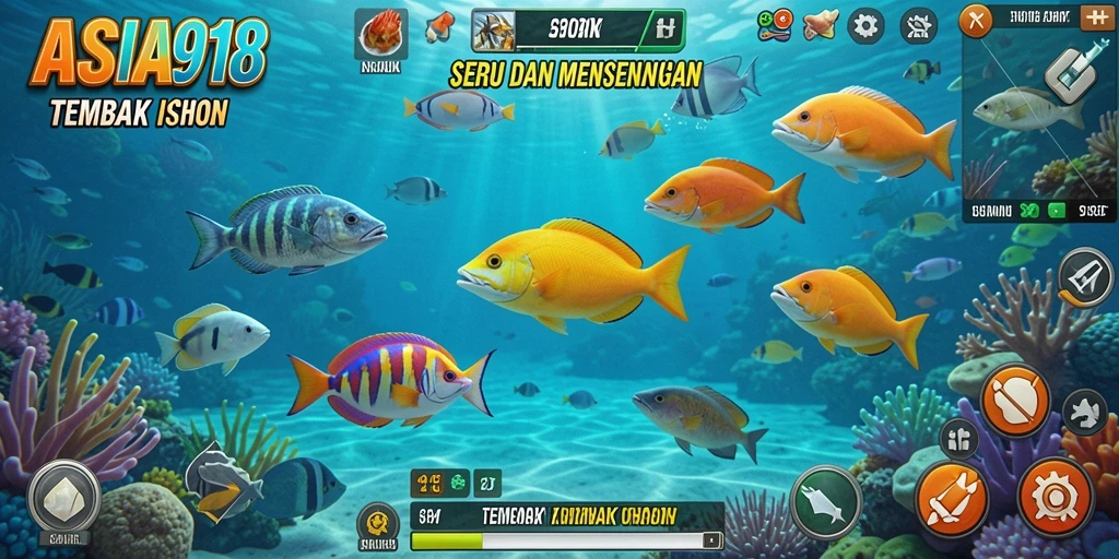 Tangkapan layar gameplay menampilkan aksi seru dalam ASIA918 Tembak Ikan.