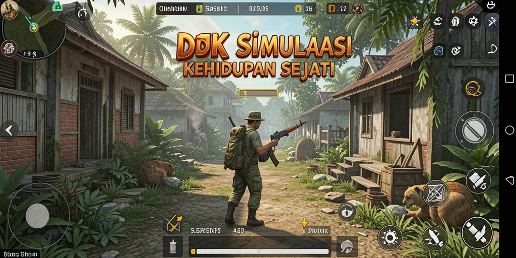 Tangkapan layar DKK menampilkan aksi menarik dalam simulasi kehidupan.