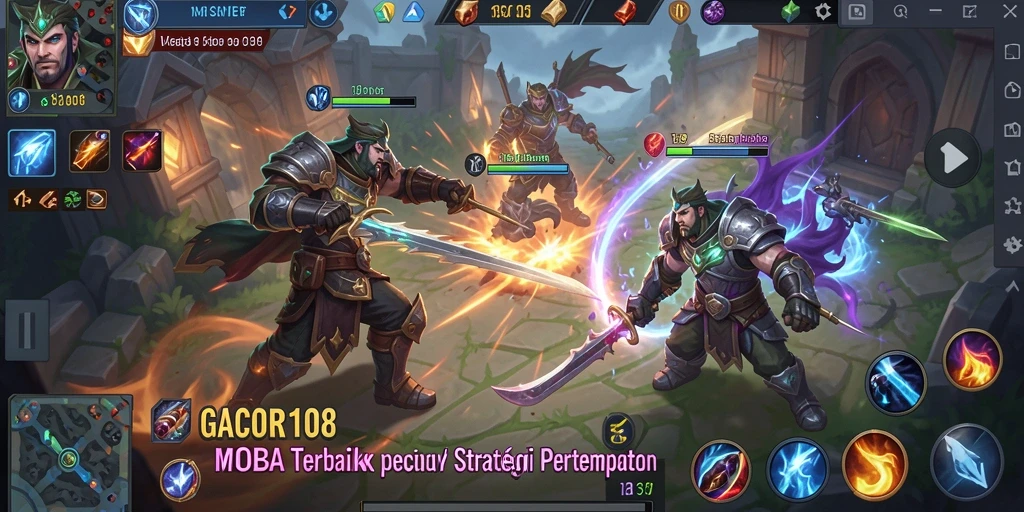 Menampilkan gameplay seru dalam pertarungan tim di GACOR108.