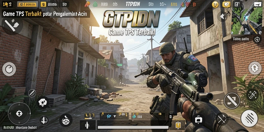 Screenshot gameplay GTPIDN yang menunjukkan aksi tembak-menembak yang intens.