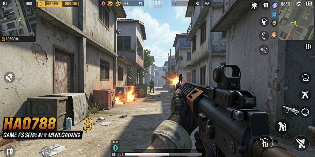 Tampilan gameplay seru HAO788 dengan aksi tembak-menembak yang menegangkan.