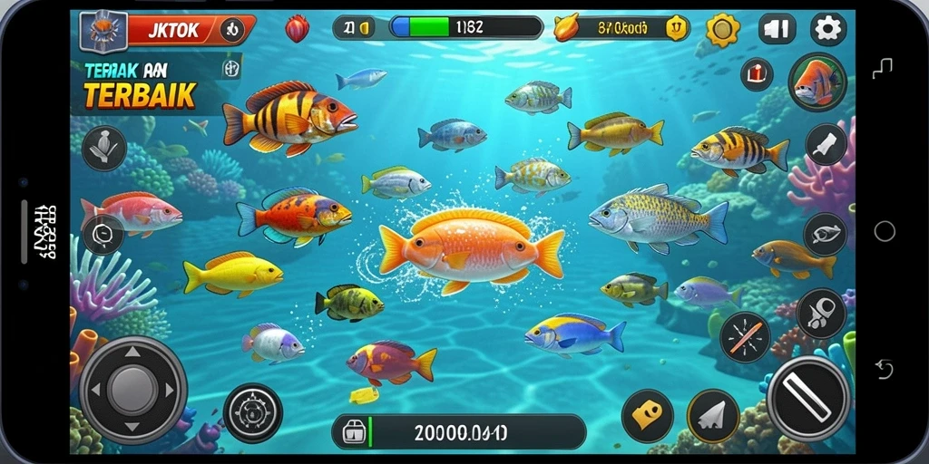 Gameplay seru JKTOK menembak ikan dengan grafis menarik.