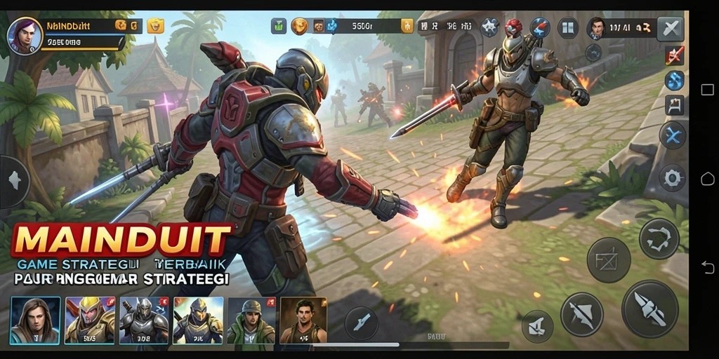 Tampilan gameplay MAINDUIT yang mendebarkan dalam strategi.