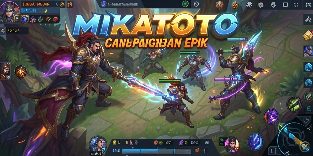 Tampilan gameplay seru dalam MIKATOTO dengan pertarungan epik.