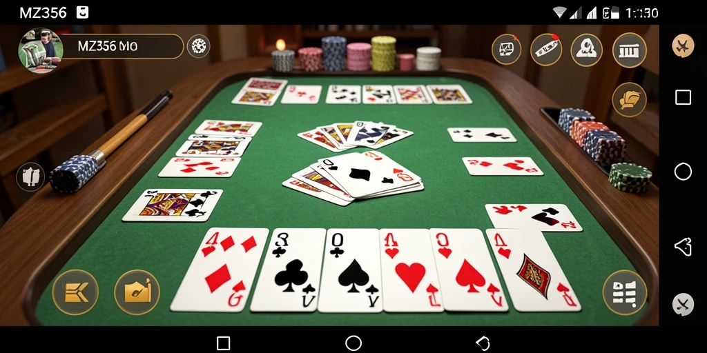 Tampilan menarik dari gameplay MZ356 dalam permainan Gaple.