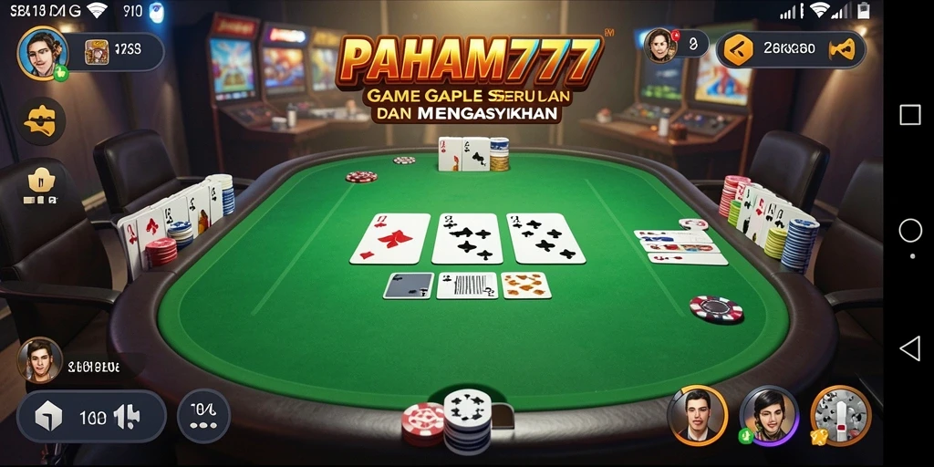 Screenshot gameplay PAHAM777 yang menampilkan keseruan bermain Gaple.
