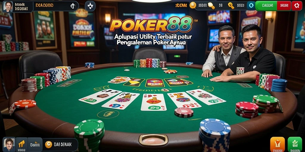 Antarmuka POKER88 yang menarik dan informatif saat bermain.