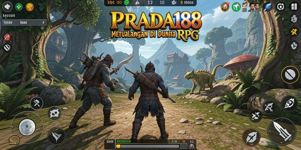 Menampilkan aksi pertarungan epik dalam dunia RPG yang menakjubkan.