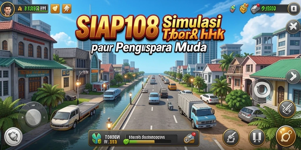 Screenshot utama SIAP108 menampilkan gameplay seru di dunia bisnis.
