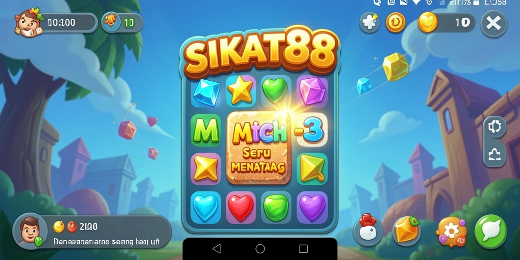 Tampilan gameplay SIKAT88 dengan warna-warna cerah dan efek menarik