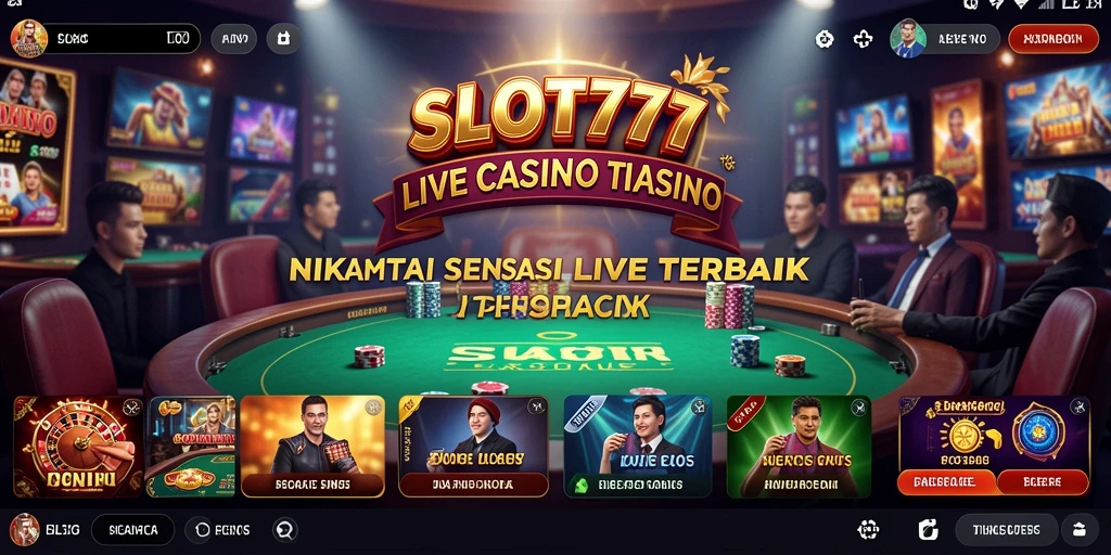 Tampilan gameplay SLOT777 Live Casino yang mendebarkan.