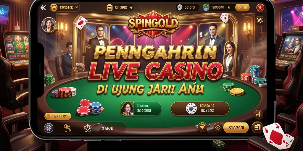 Screenshot SPINGOLD menampilkan permainan Live Casino yang seru dan mendebarkan.