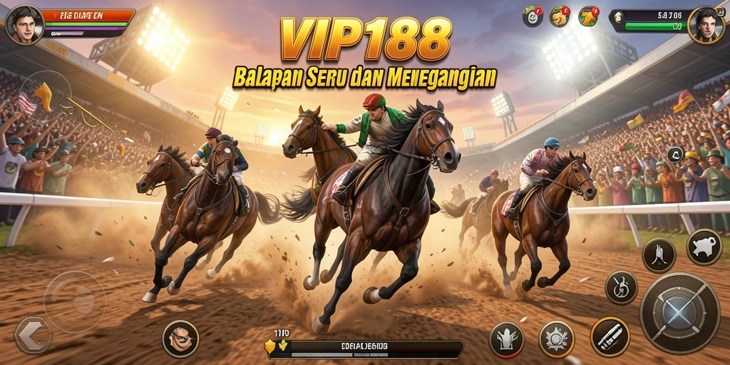 Gameplay Racing yang mendebarkan dengan mobil balap yang cepat.