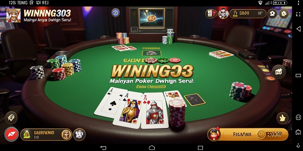 Tampilan menarik dari gameplay Poker di WINNING303